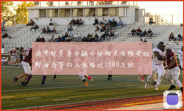 德甲球员身价飙升榜帕夫洛维奇佐野海舟等四人涨幅达1500万欧